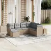 Image de vidaXL Salon de jardin avec coussins 7pcs mélange beige résine tressée