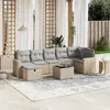 Image de vidaXL Salon de jardin avec coussins 8pcs mélange beige résine tressée