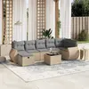 Image de vidaXL Salon de jardin avec coussins 8pcs mélange beige résine tressée