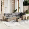 Image de vidaXL Salon de jardin avec coussins 8pcs mélange beige résine tressée