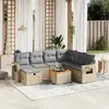 Image de vidaXL Salon de jardin avec coussins 8pcs mélange beige résine tressée