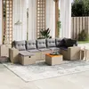 Image de vidaXL Salon de jardin avec coussins 8pcs mélange beige résine tressée