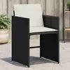 Image de vidaXL Chaises de jardin lot de 4 avec coussins noir résine tressée