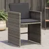 Image de vidaXL Chaises de jardin avec coussins lot de 4 gris résine tressée