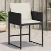 Image de vidaXL Chaises de jardin lot de 4 avec coussins noir résine tressée