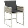 Image de vidaXL Tuinstoelen 4 st met kussens poly rattan lichtgrijs