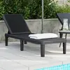 Image de vidaXL Chaise longue réglable en hauteur à 4 positions polypropylène