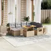 Image de vidaXL Salon de jardin avec coussins 8 pcs beige résine tressée