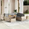 Image de vidaXL Salon de jardin avec coussins 8 pcs beige résine tressée