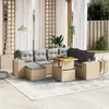 Image de vidaXL Salon de jardin avec coussins 8 pcs beige résine tressée