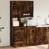 Image de vidaXL Armoire de cuisine chêne fumé 95x50x180 cm bois d'ingénierie