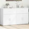Image de vidaXL Buffets 2 pcs blanc 60x31x70 cm bois d'ingénierie