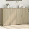 Image de vidaXL Buffets 2 pcs chêne sonoma 60x31x70 cm bois d'ingénierie