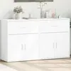 Image de vidaXL Buffets 2 pcs blanc 60x31x70 cm bois d'ingénierie