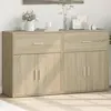 Image de vidaXL Buffets 2 pcs chêne sonoma 60x31x70 cm bois d'ingénierie