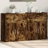 Image de vidaXL Buffets 2 pcs chêne fumé 60x31x70 cm bois d'ingénierie