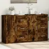 Image de vidaXL Buffets 2 pcs chêne fumé 60x31x70 cm bois d'ingénierie