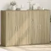 Image de vidaXL Buffets 2 pcs chêne sonoma 60x31x84 cm bois d'ingénierie