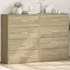 Image de vidaXL Buffets 2 pcs chêne sonoma 60x31x84 cm bois d'ingénierie