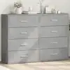 Image de vidaXL Buffets 2 pcs gris béton 60x31x84 cm bois d'ingénierie