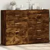 Image de vidaXL Buffets 2 pcs chêne fumé 60x31x84 cm bois d'ingénierie