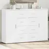 Image de vidaXL Buffets 2 pcs blanc 60x31x84 cm bois d'ingénierie