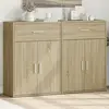 Image de vidaXL Buffets 2 pcs chêne sonoma 60x30x84 cm bois d'ingénierie