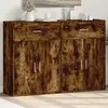Image de vidaXL Buffets 2 pcs chêne fumé 60x30x84 cm bois d'ingénierie