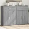 Image de vidaXL Buffets 2 pcs sonoma gris 60x30x84 cm bois d'ingénierie