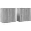 Image de vidaXL Buffets 2 pcs sonoma gris 79x38x80 cm bois d'ingénierie