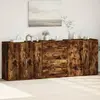 Image de vidaXL Buffets 3 pcs Chêne fumé Bois d'ingénierie