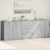 Image de vidaXL Buffets 3 pcs Sonoma gris Bois d'ingénierie