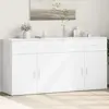 Image de vidaXL Buffets 2 pcs blanc 79x38x80 cm bois d'ingénierie