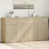 Image de vidaXL Buffets 2 pcs chêne sonoma 79x38x80 cm bois d'ingénierie
