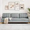 Image de vidaXL Canapé à 3 places Gris clair 210 cm Tissu