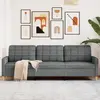 Image de vidaXL Canapé à 3 places Gris foncé 210 cm Tissu
