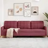 Image de vidaXL Canapé à 3 places Rouge bordeaux 210 cm Tissu