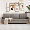 Image de vidaXL Canapé à 3 places Taupe 210 cm Tissu