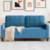 Image de vidaXL Canapé à 2 places Bleu 140 cm Velours