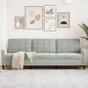 Image de vidaXL Canapé à 3 places Gris clair 210 cm Velours
