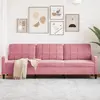 Image de vidaXL Canapé à 3 places Rose 210 cm Velours