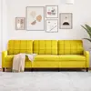 Image de vidaXL Canapé à 3 places Jaune 210 cm Velours