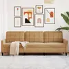 Image de vidaXL Canapé à 3 places Marron 210 cm Velours