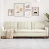 Image de vidaXL Canapé à 3 places Crème 210 cm Velours