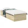 Image de vidaXL Cadre de lit sans matelas chêne sonoma 75x190 cm