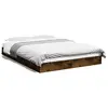 Image de vidaXL Cadre de lit sans matelas chêne fumé 140x200 cm bois ingénierie