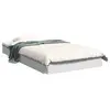 Image de vidaXL Cadre de lit sans matelas blanc 90x190 cm bois d'ingénierie