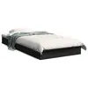 Image de vidaXL Cadre de lit sans matelas noir 75x190 cm bois ingénierie