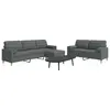 Image de vidaXL Ensemble de canapés 3 pcs repose-pied et coussins décoratifs