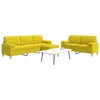 Image de vidaXL Ensemble de canapés 3 pcs repose-pied et coussins décoratifs